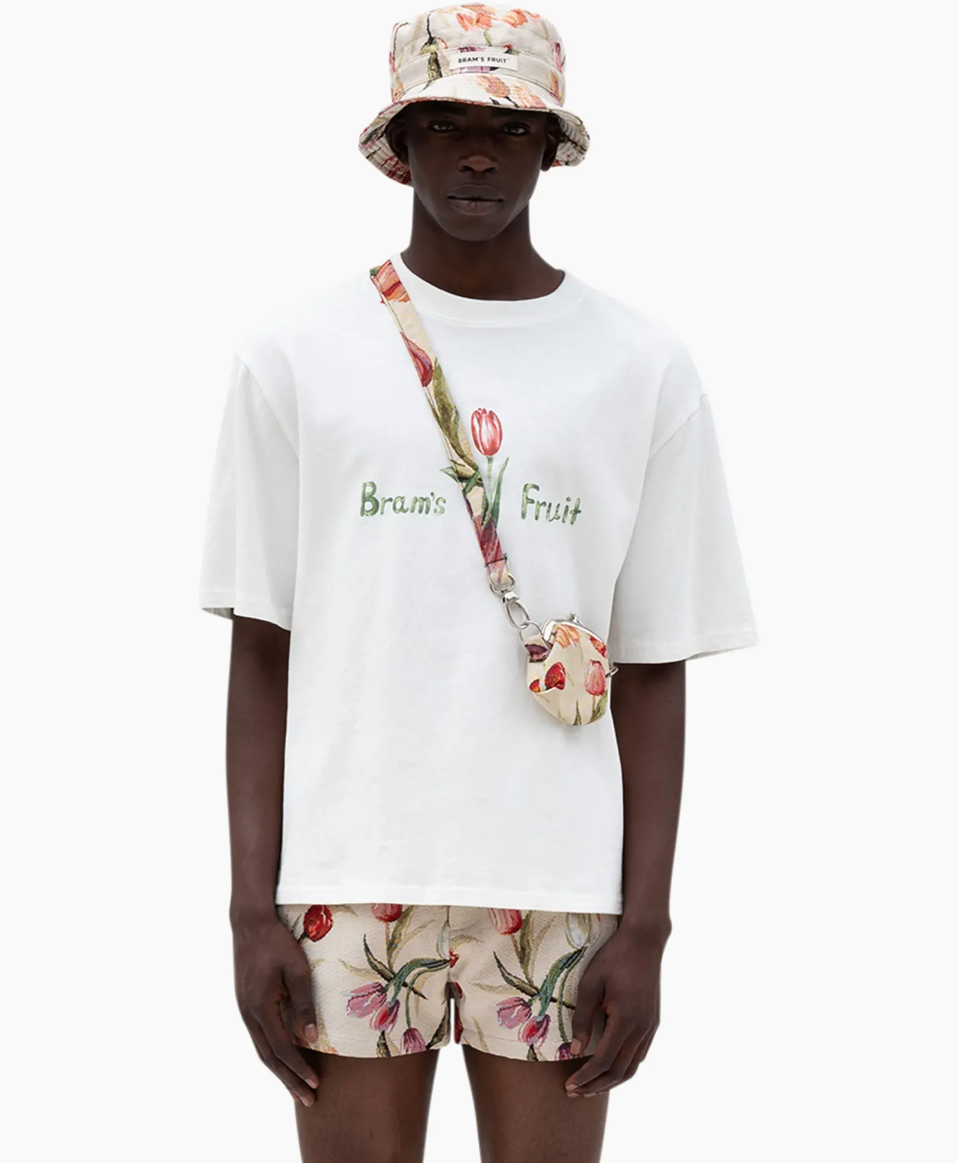 Bram's Fruit T-Shirt Korte Mouw Tulip Aquarel Wit