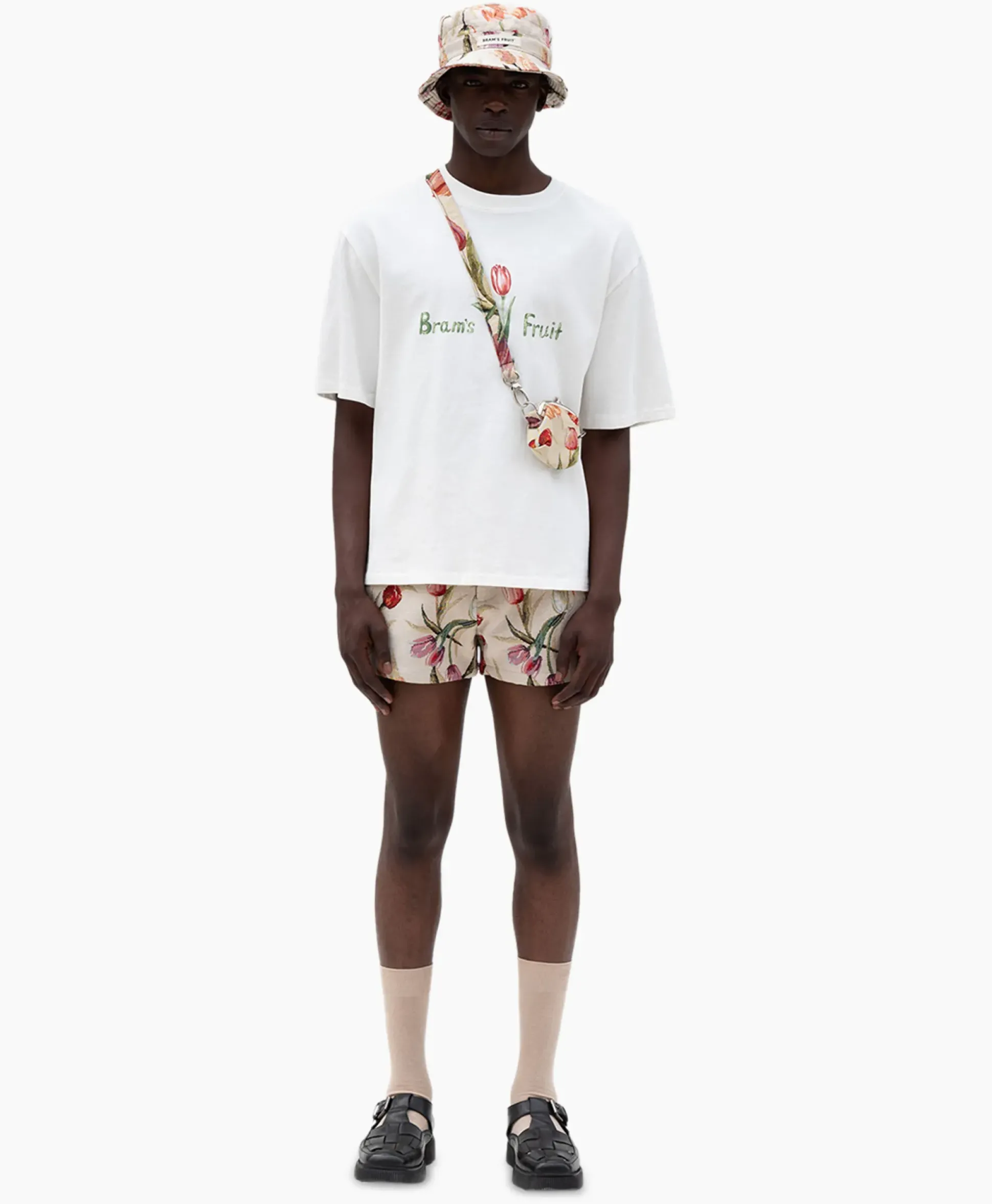 Bram's Fruit T-Shirt Korte Mouw Tulip Aquarel Wit