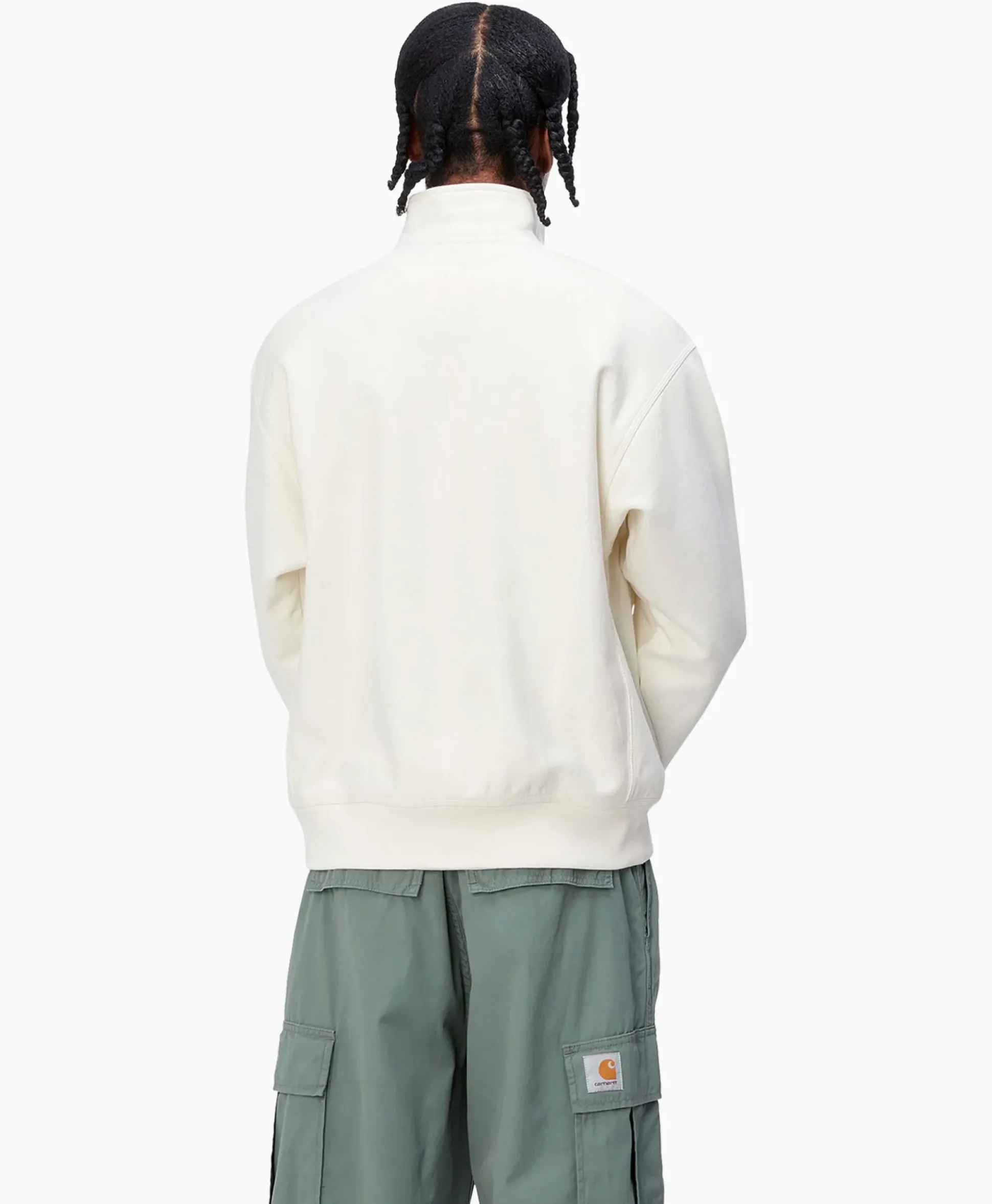 Carhartt Wip Sweater Half Zip American Script Ecru