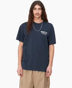 Carhartt Wip T-Shirt Korte Mouw S/S Less Troubles Blauw