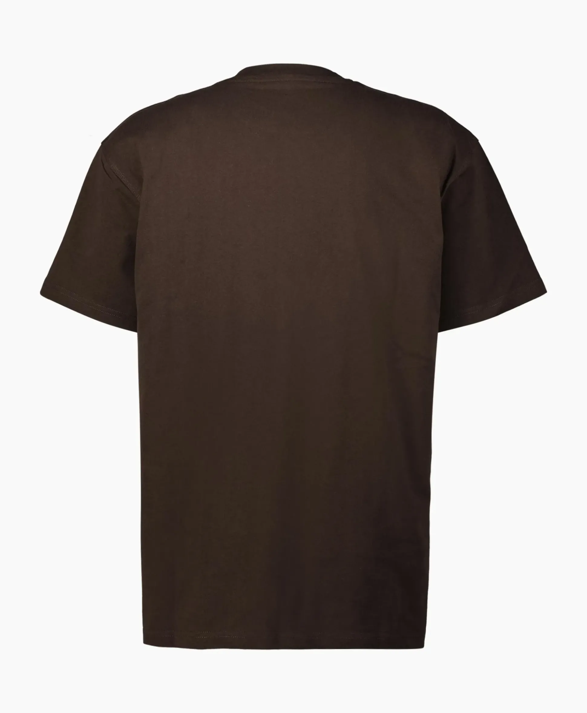 Carhartt Wip T-Shirt S/S American Script Organic Cotton Donker Bruin