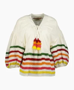 Chufy Blouse Liberty Embroidered Off White