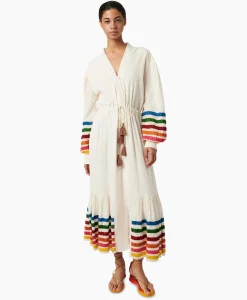 Chufy Maxi Jurk Lena Embroidered Off White