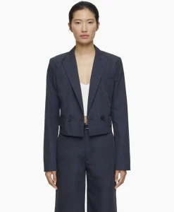 Closed Blazer Fitted Blauw