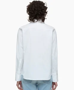 Closed Blouse Open Neck Tunic Wit