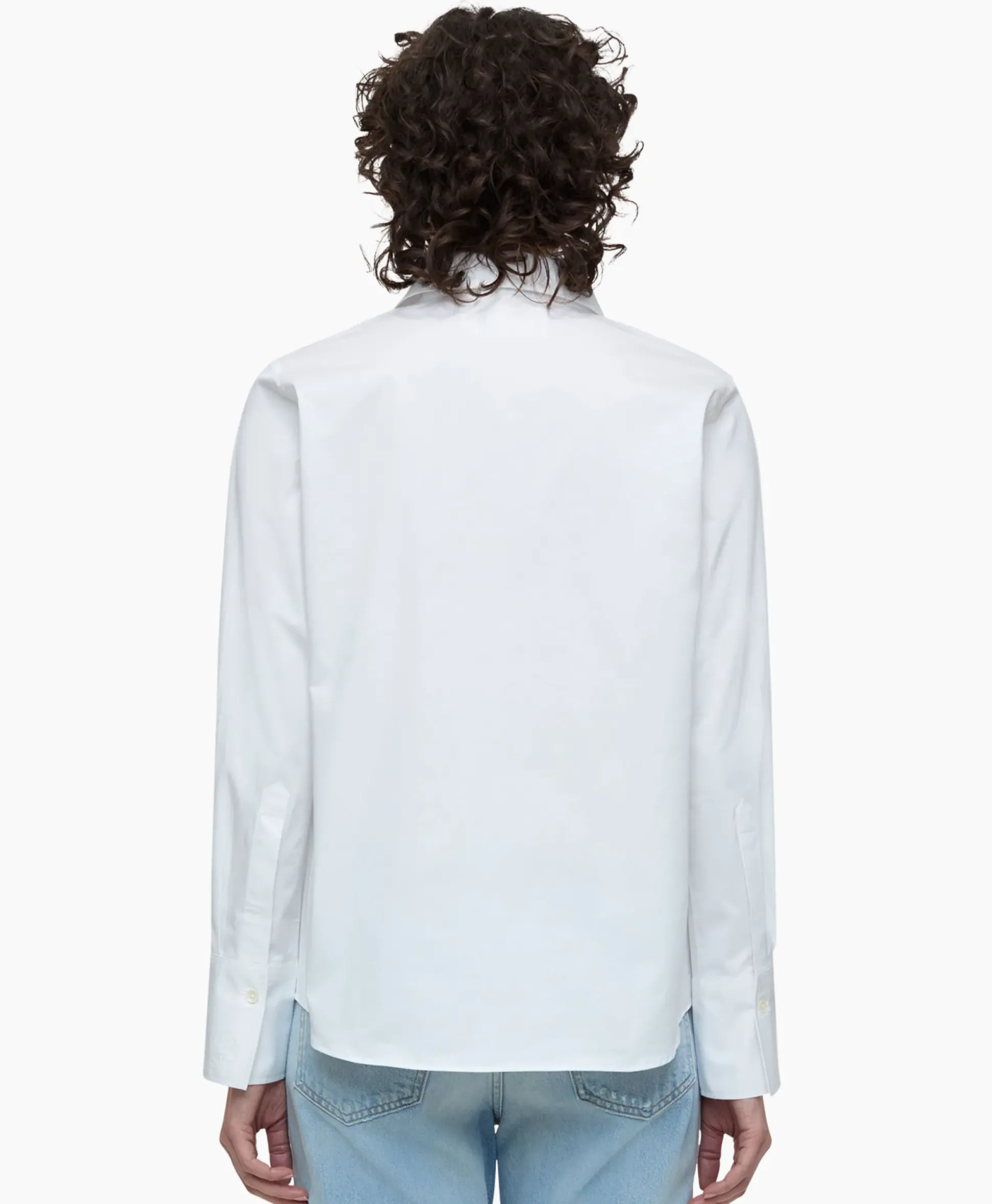 Closed Blouse Open Neck Tunic Wit