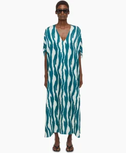 Closed Maxi Jurk Caftan Blauw