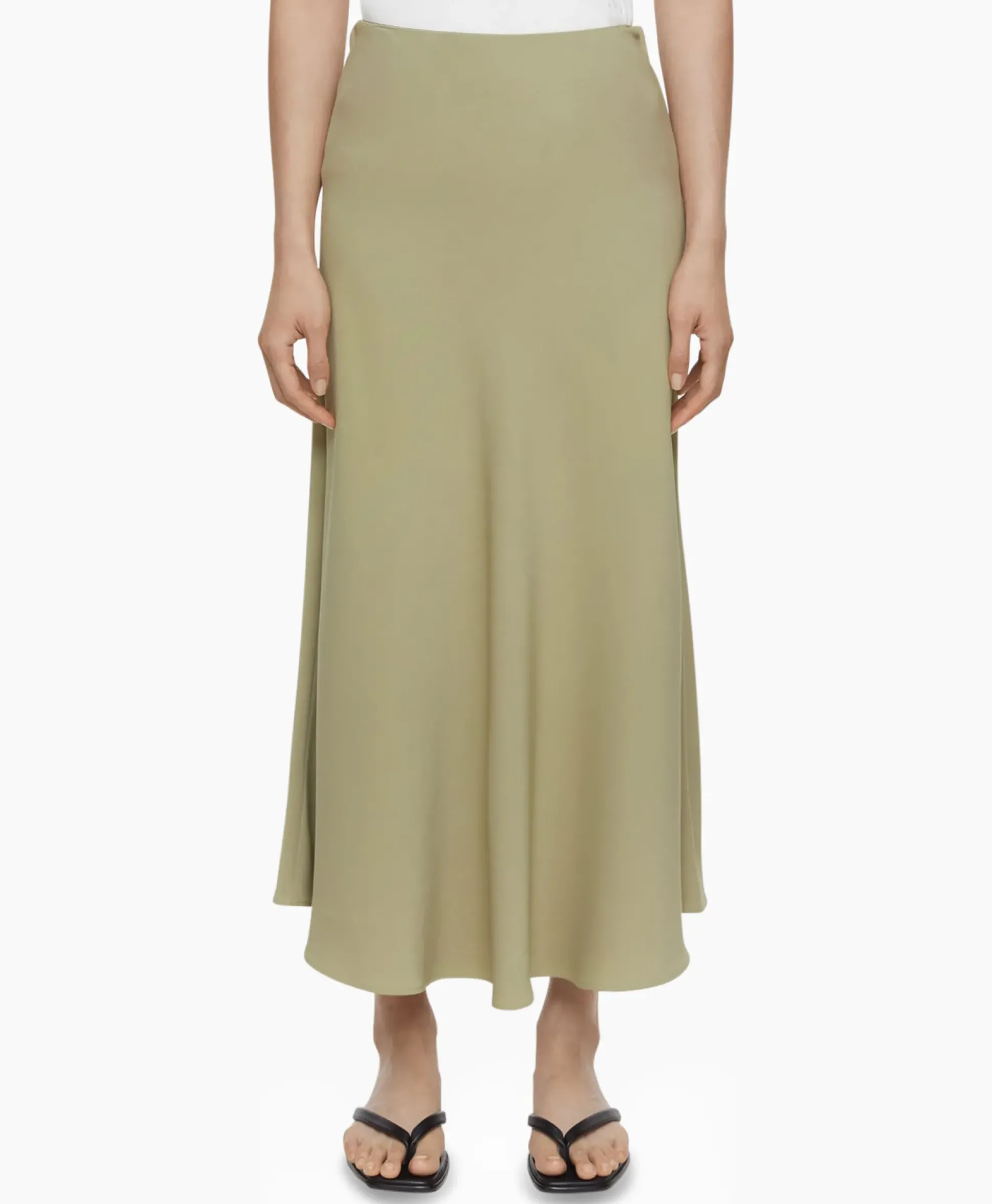 Closed Midi Rok A Shape Skirt Groen