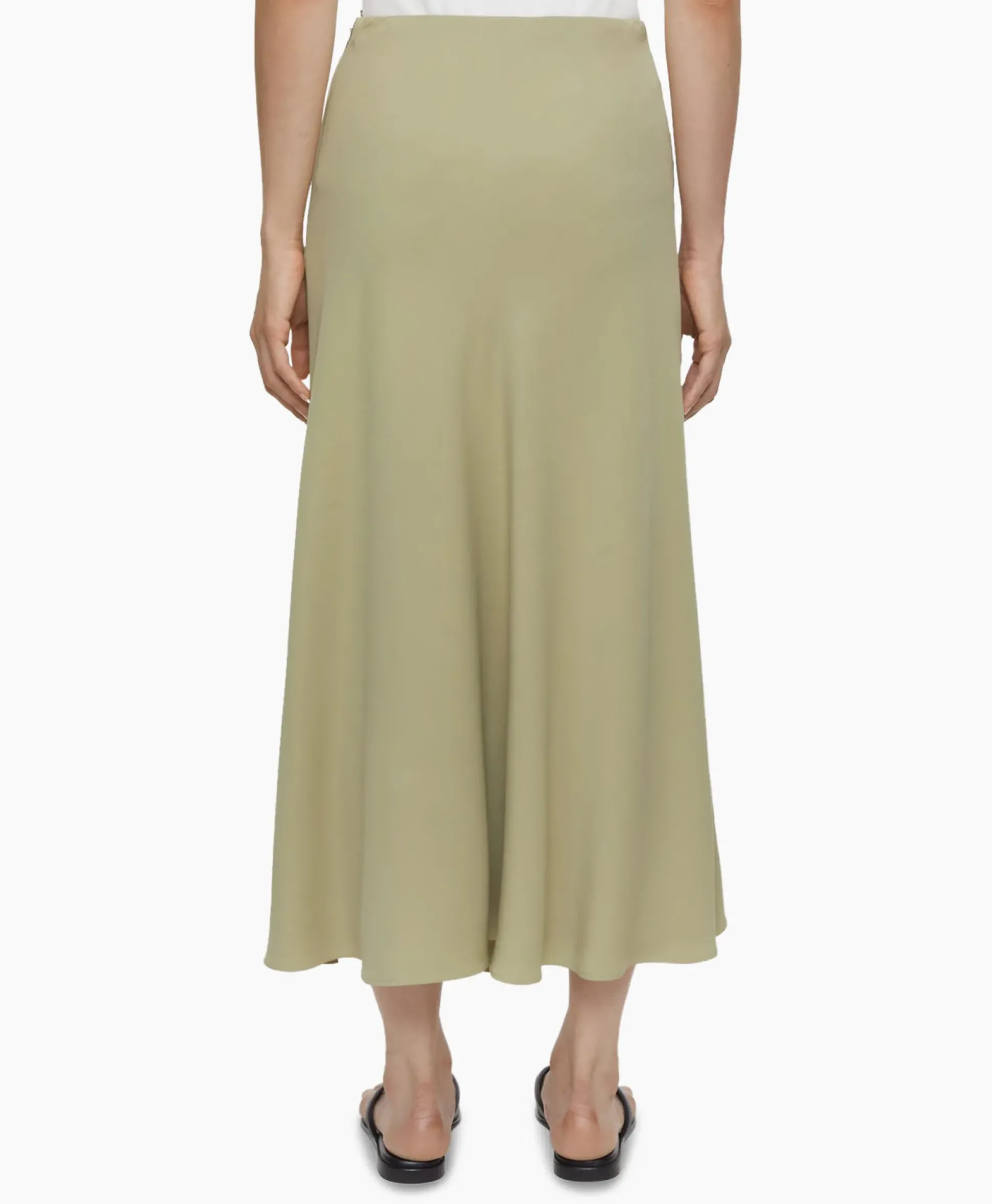 Closed Midi Rok A Shape Skirt Groen