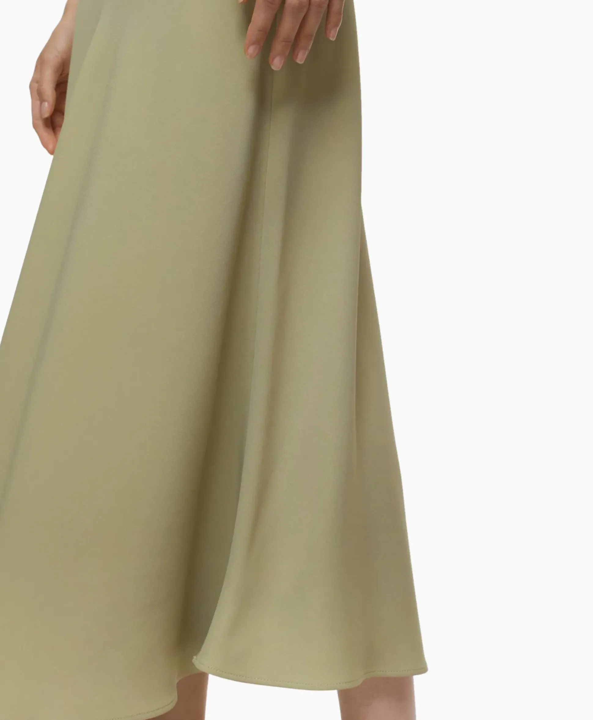 Closed Midi Rok A Shape Skirt Groen