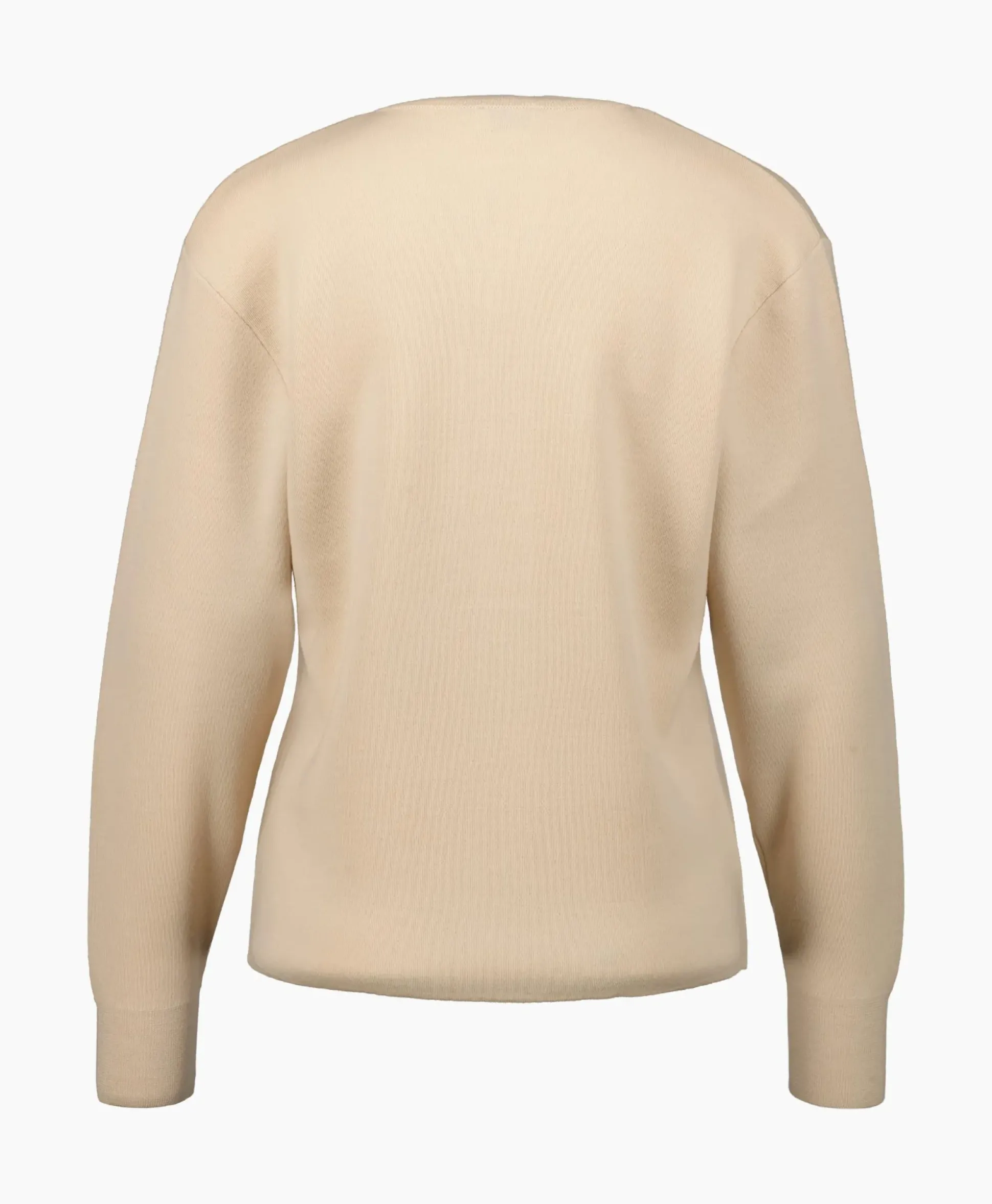 Closed Pullover Crew Neck Henley Beige