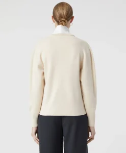 Closed Pullover Crew Neck Henley Beige