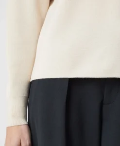 Closed Pullover Crew Neck Henley Beige
