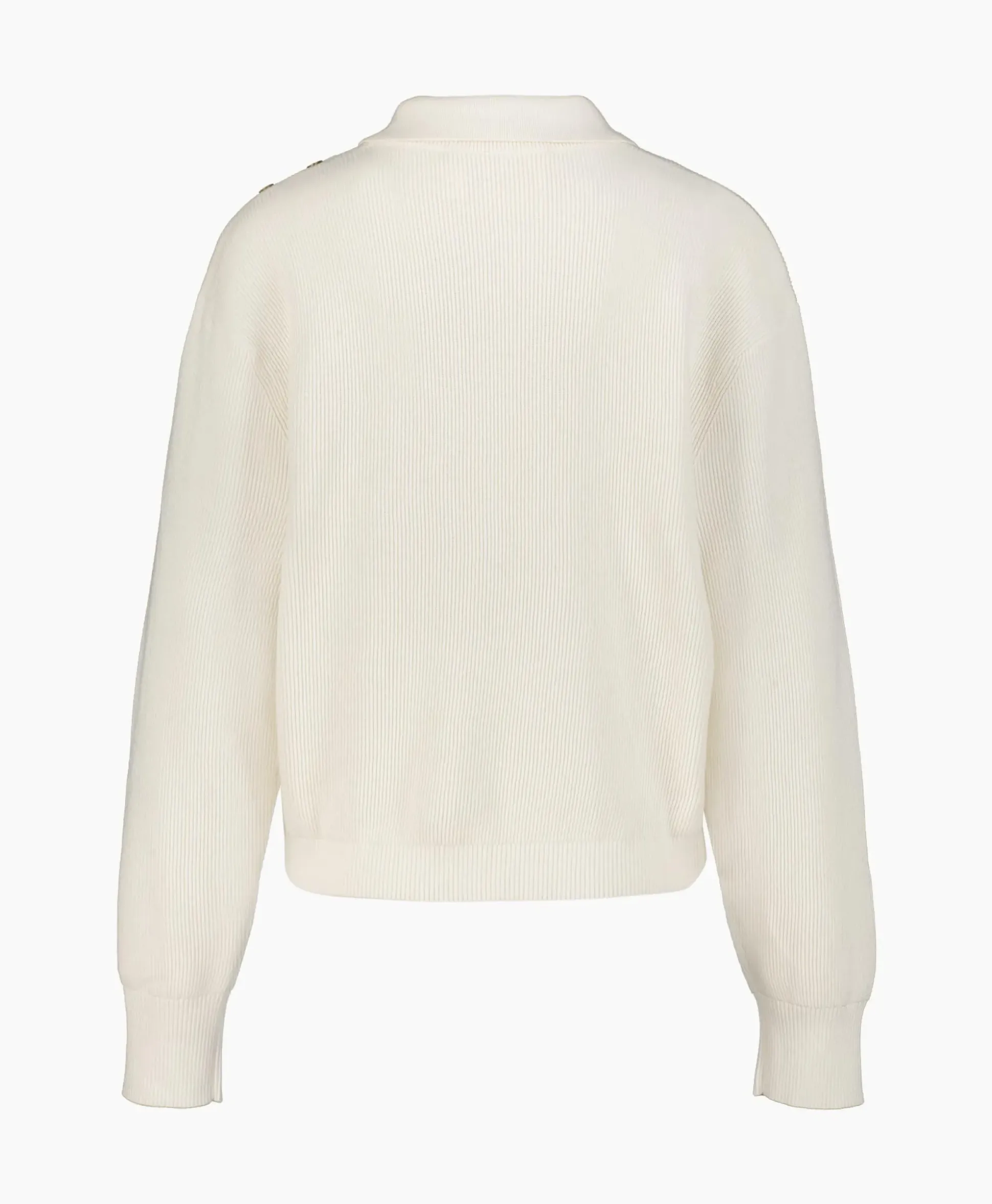 Closed Pullover Cropped Polo Off White