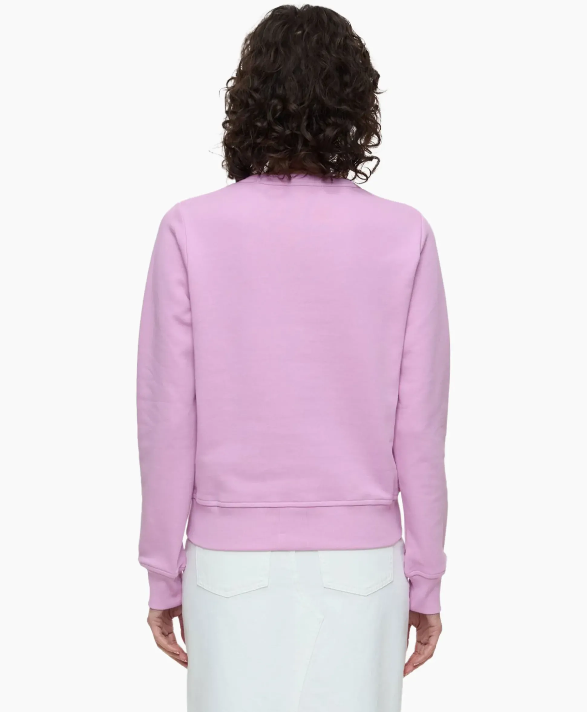 Closed Pullover Fitted Pink