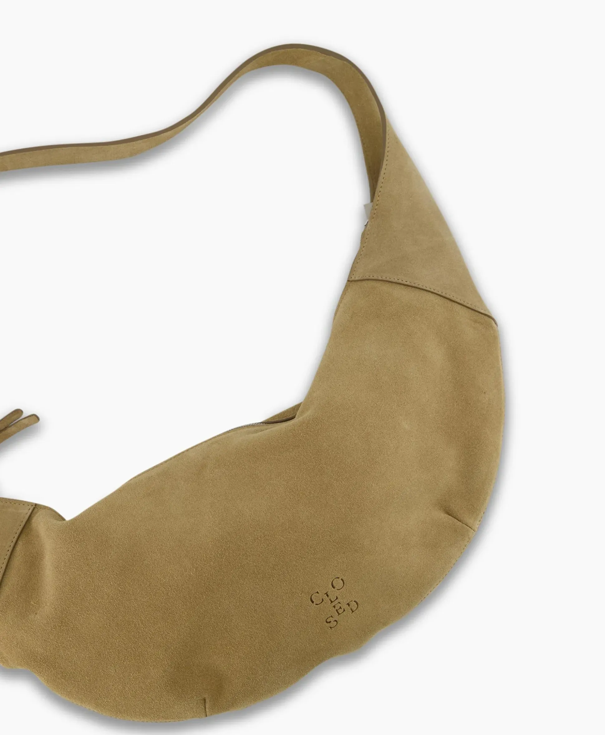 Closed Schouder / Hand Tas Half Moon M Beige