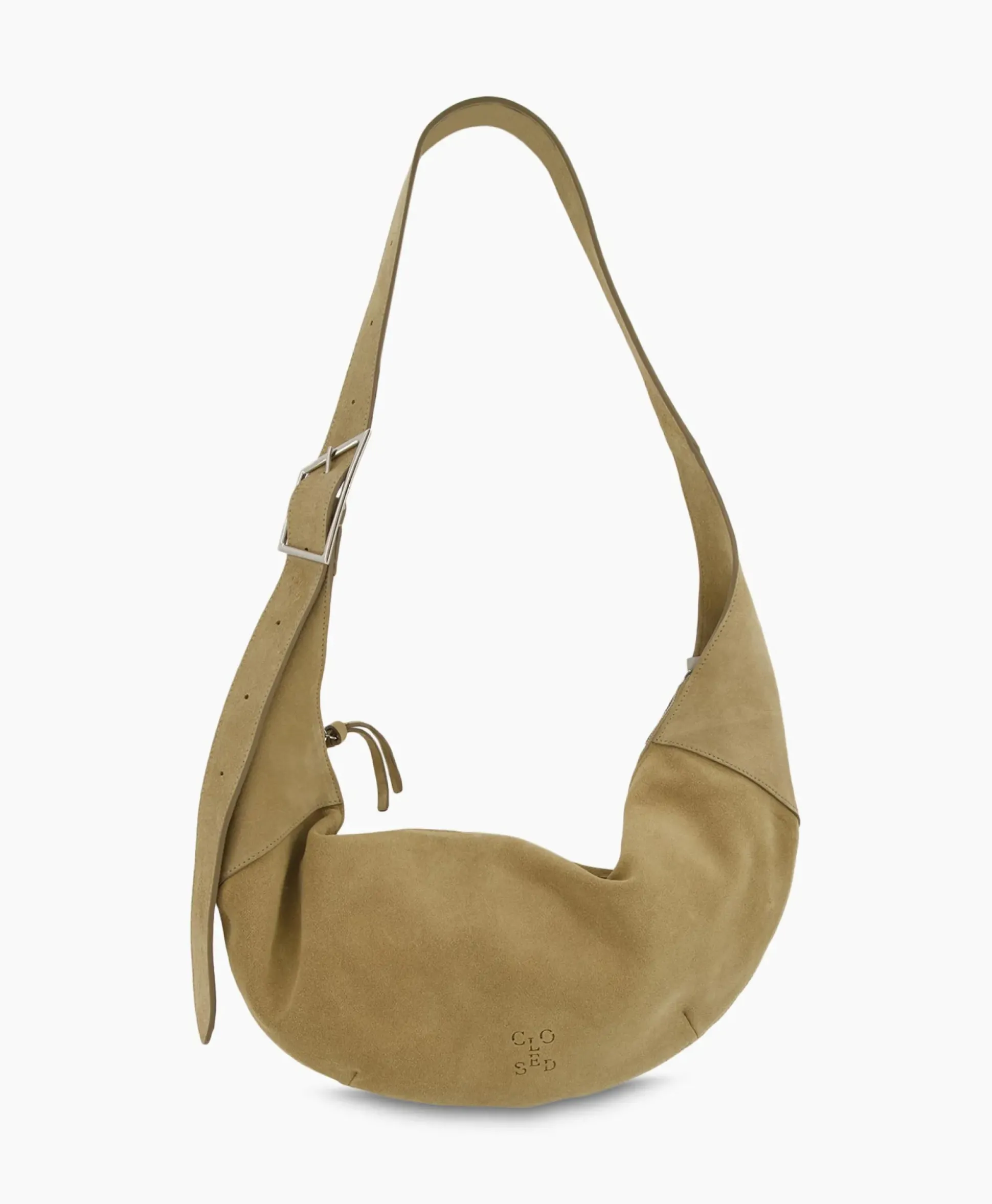 Closed Schouder / Hand Tas Half Moon M Beige