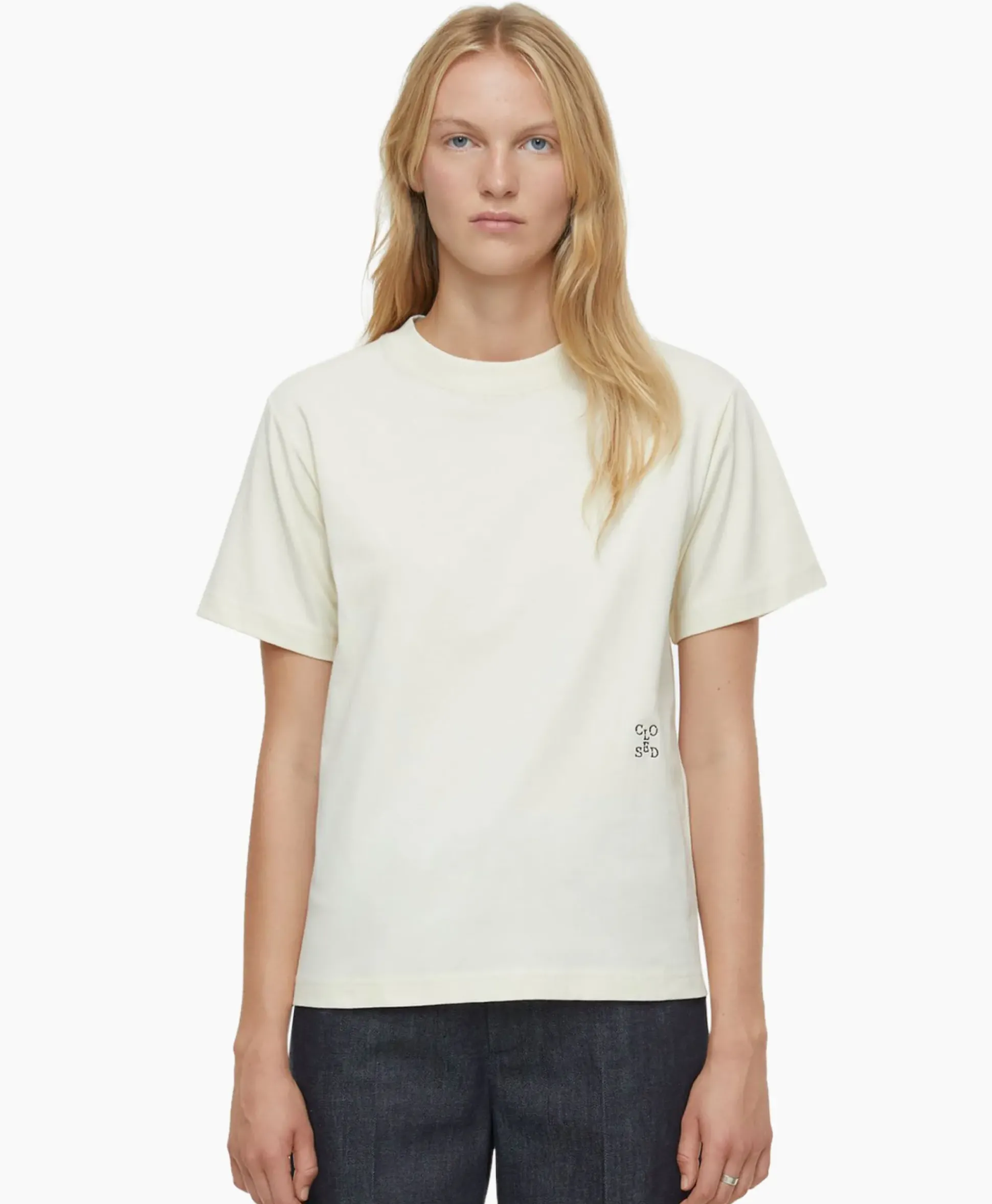 Closed T-Shirt Korte Mouw Basic Ecru