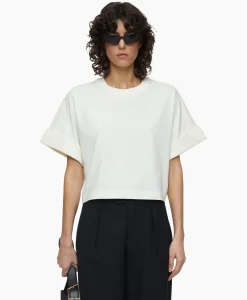 Closed T-Shirt Korte Mouw Turn Up Ecru