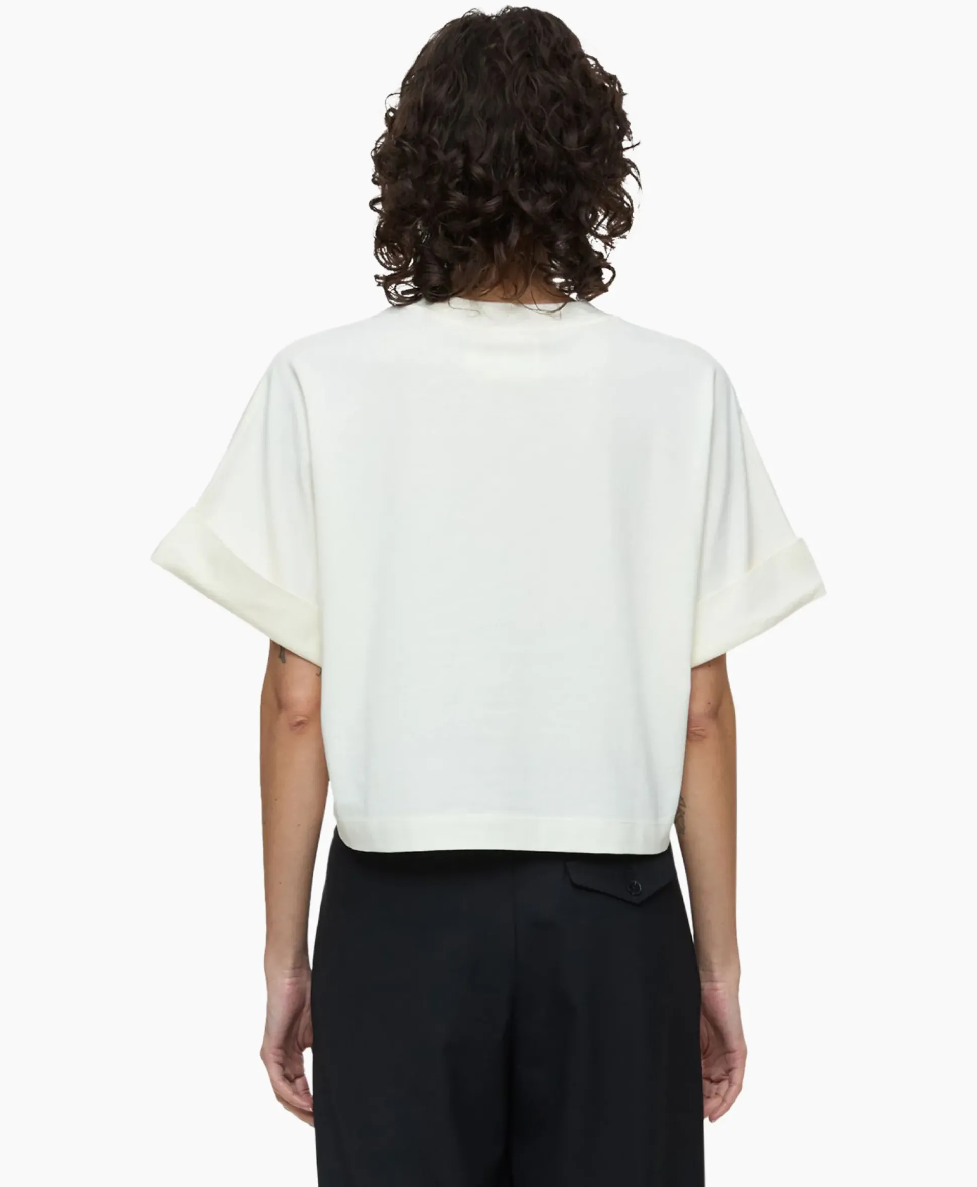 Closed T-Shirt Korte Mouw Turn Up Ecru