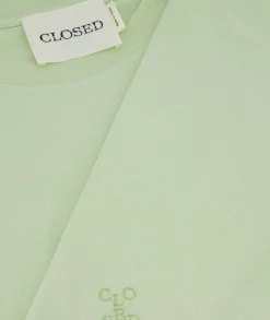 Closed T-Shirt Korte Mouw Turn Up Licht Groen