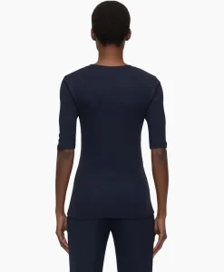 Closed T-Shirt Korte Mouw Crewneck Short Sleeve Donker Blauw