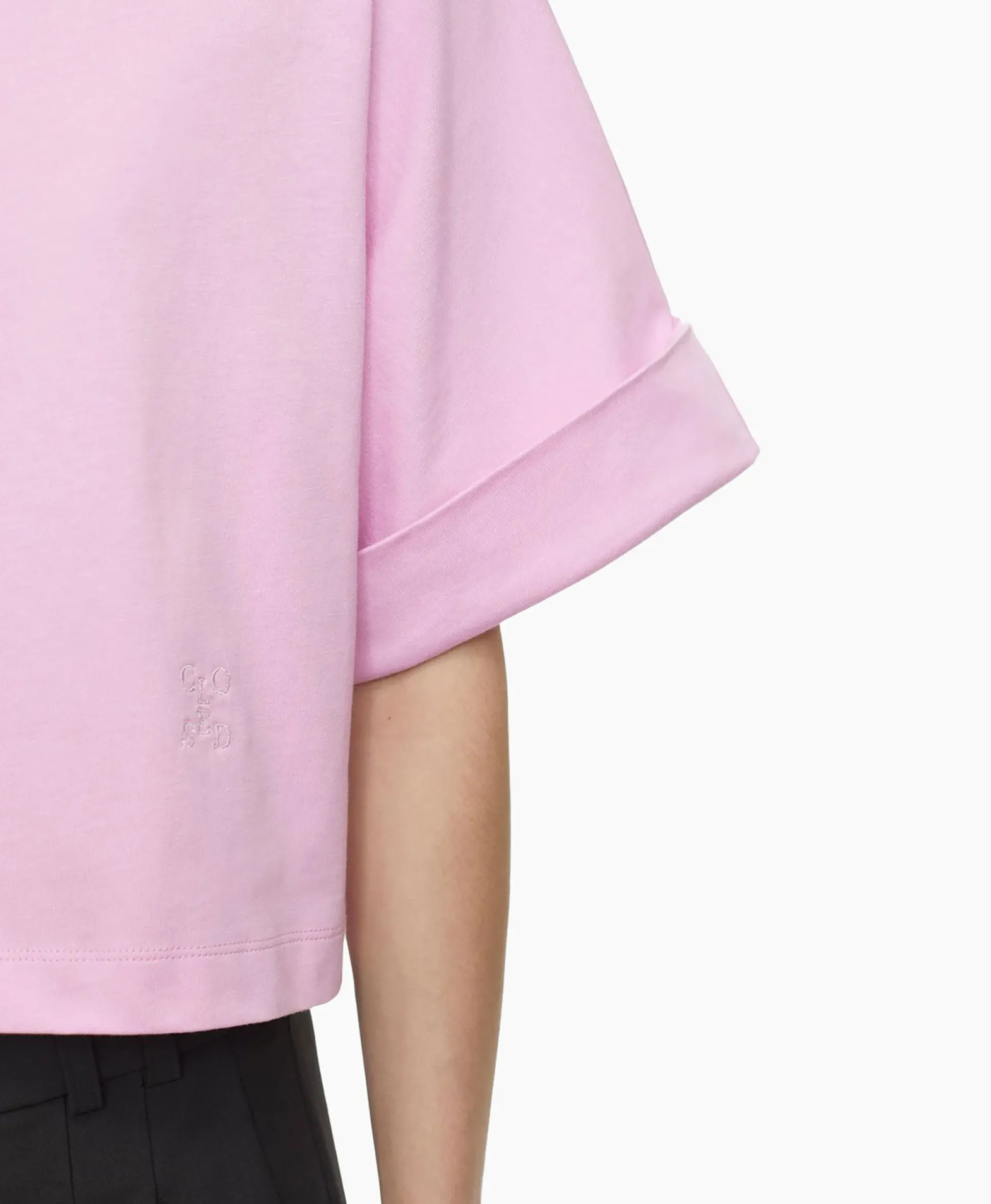 Closed T-Shirt Korte Mouw Turn Up Roze
