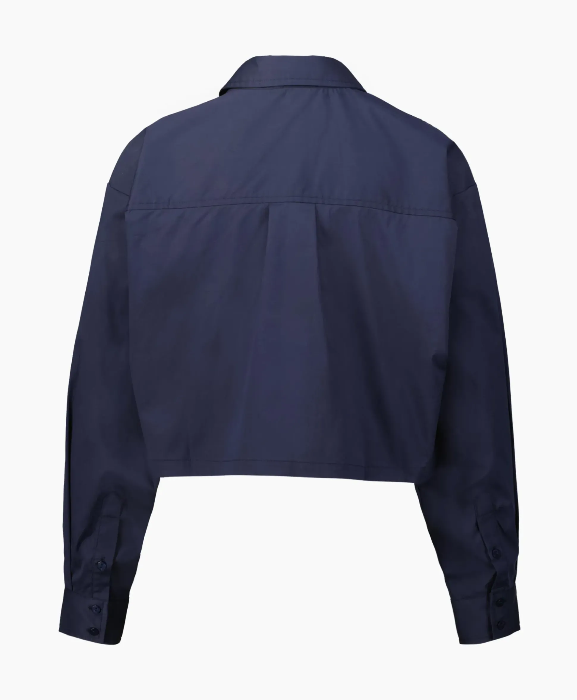 Co'Couture Blouse Cotton Crisp Crop Donker Blauw