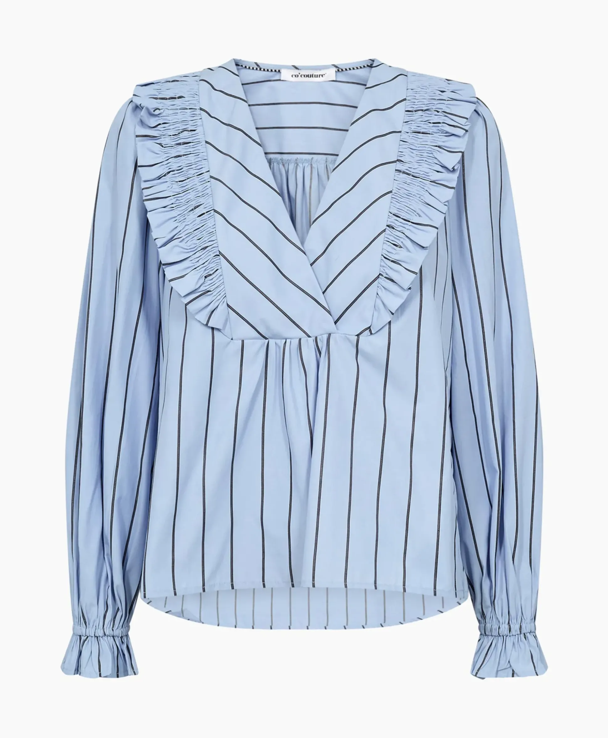 Co'Couture Blouse Ivana Smock Frill Blauw