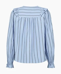 Co'Couture Blouse Ivana Smock Frill Blauw