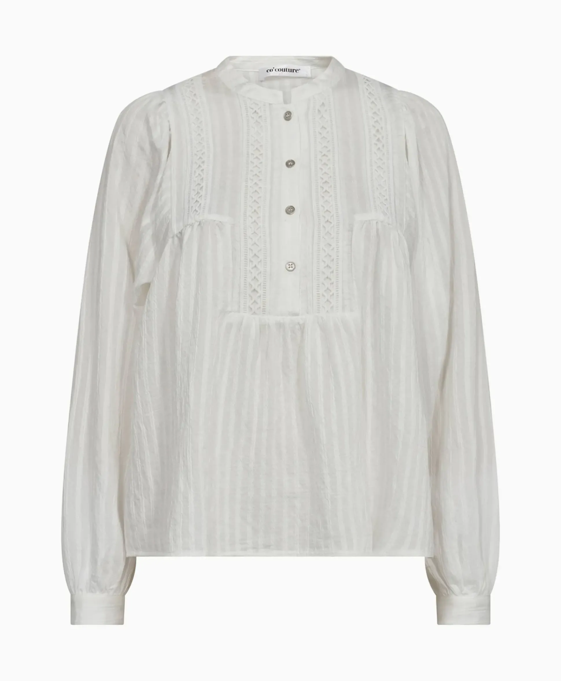 Co'Couture Blouse Selma Placket Wit