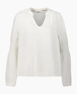 Co'Couture Blouse Sueda Smock Sleeve Wit