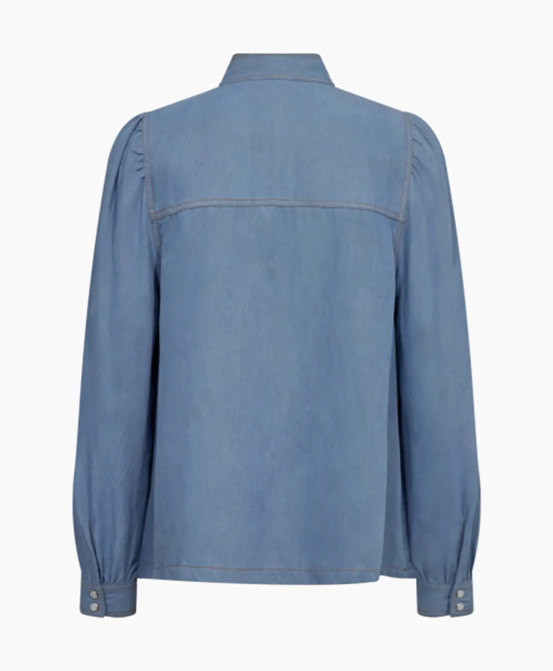 Co'Couture Blouse Titus Denim Blow Blauw