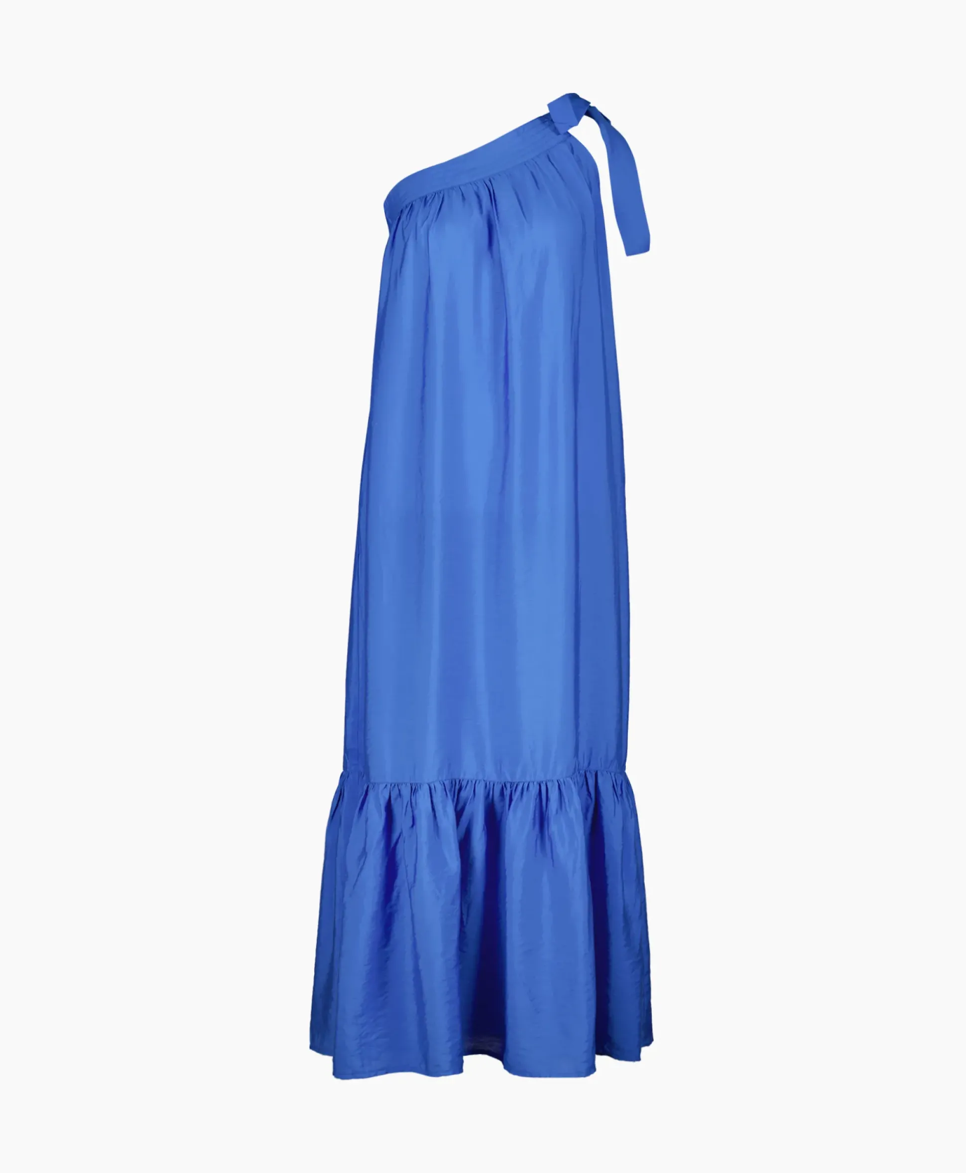 Co'Couture Maxi Jurk Callum Assymetrisch Blauw
