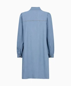 Co'Couture Mini Jurk Titus Denim Bow Blauw
