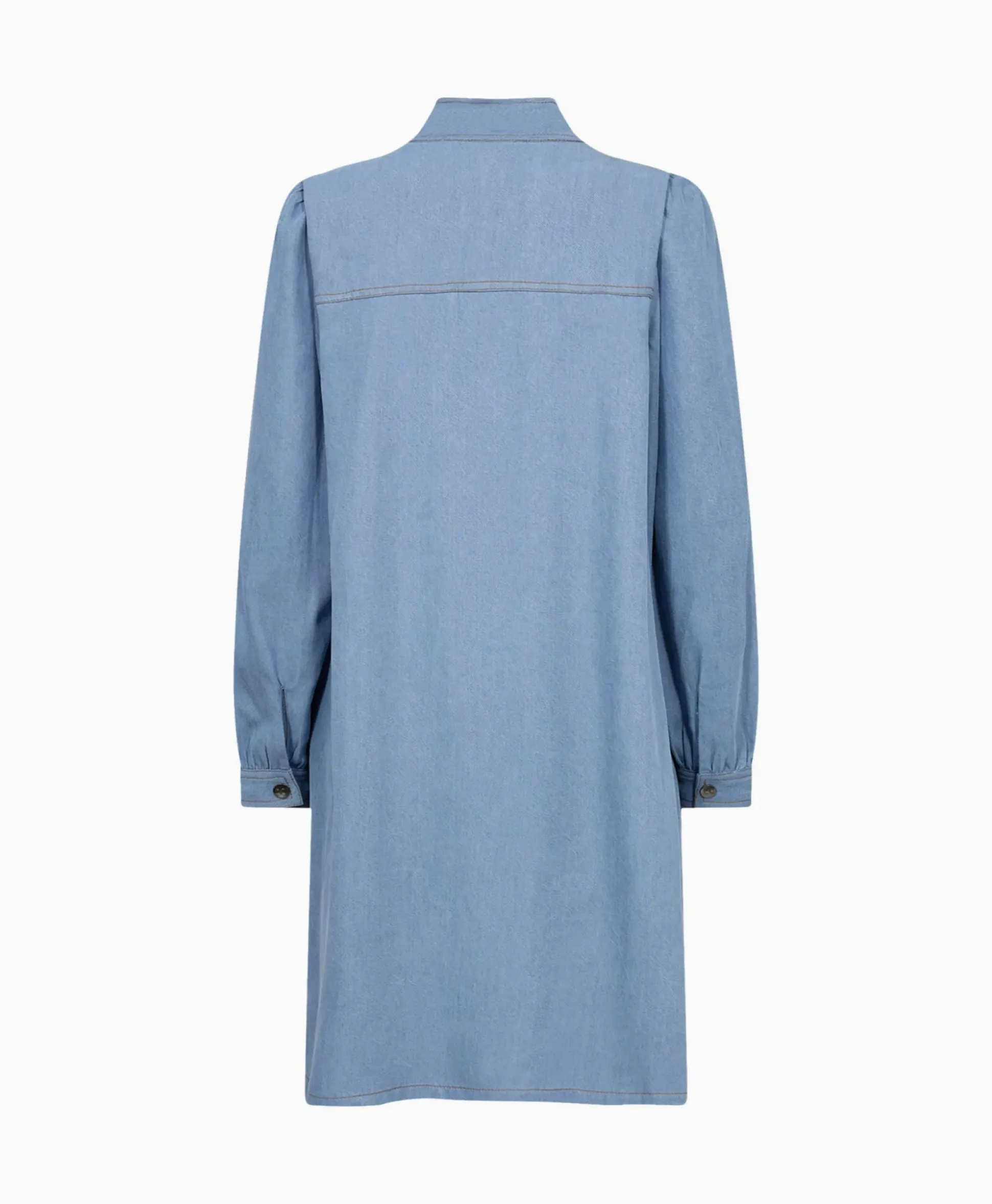 Co'Couture Mini Jurk Titus Denim Bow Blauw
