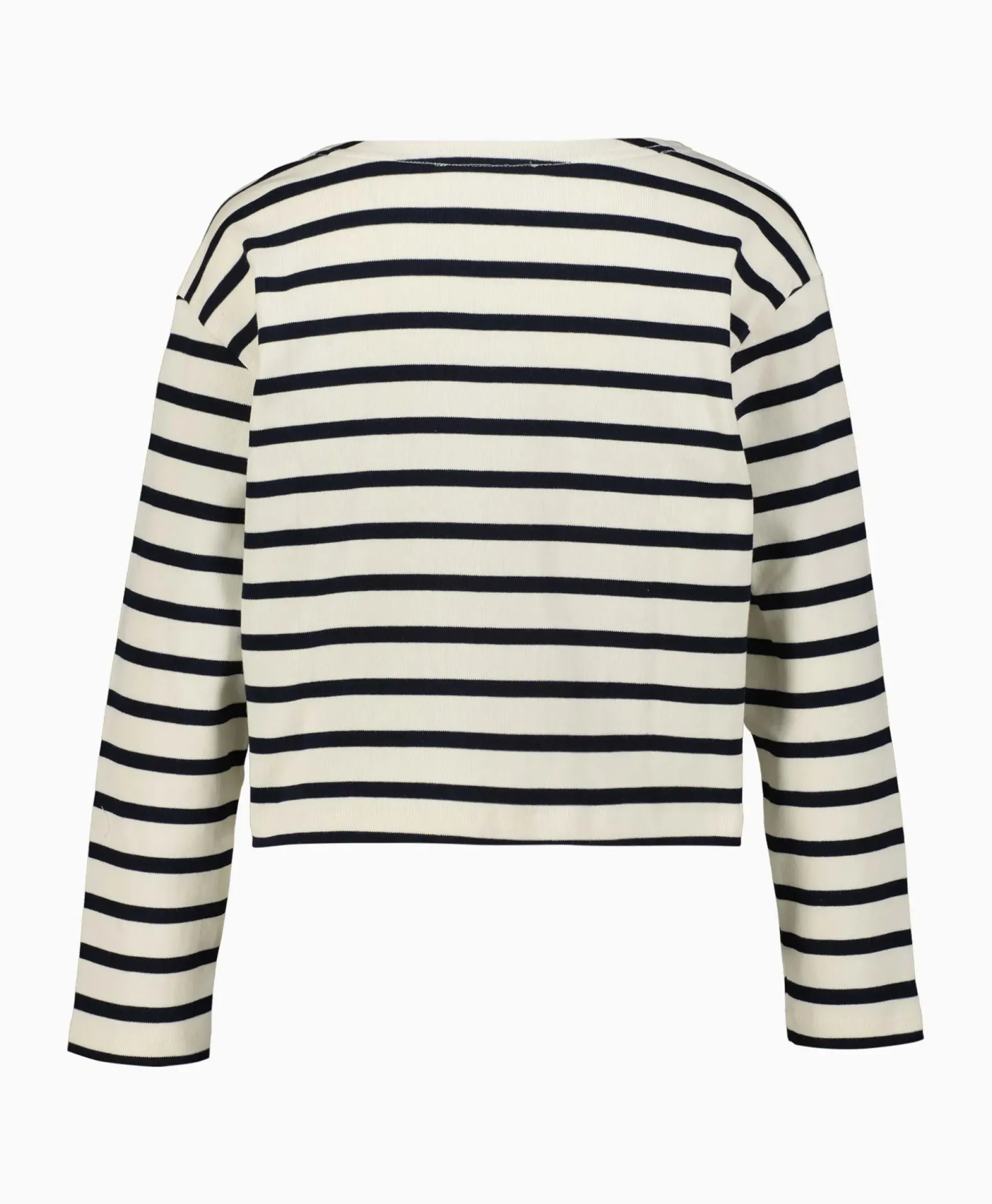 Co'Couture Pullover Classic Stripe Crop Off White