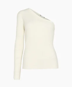 Co'Couture Sweater Badu Asym Rib Knit Off White