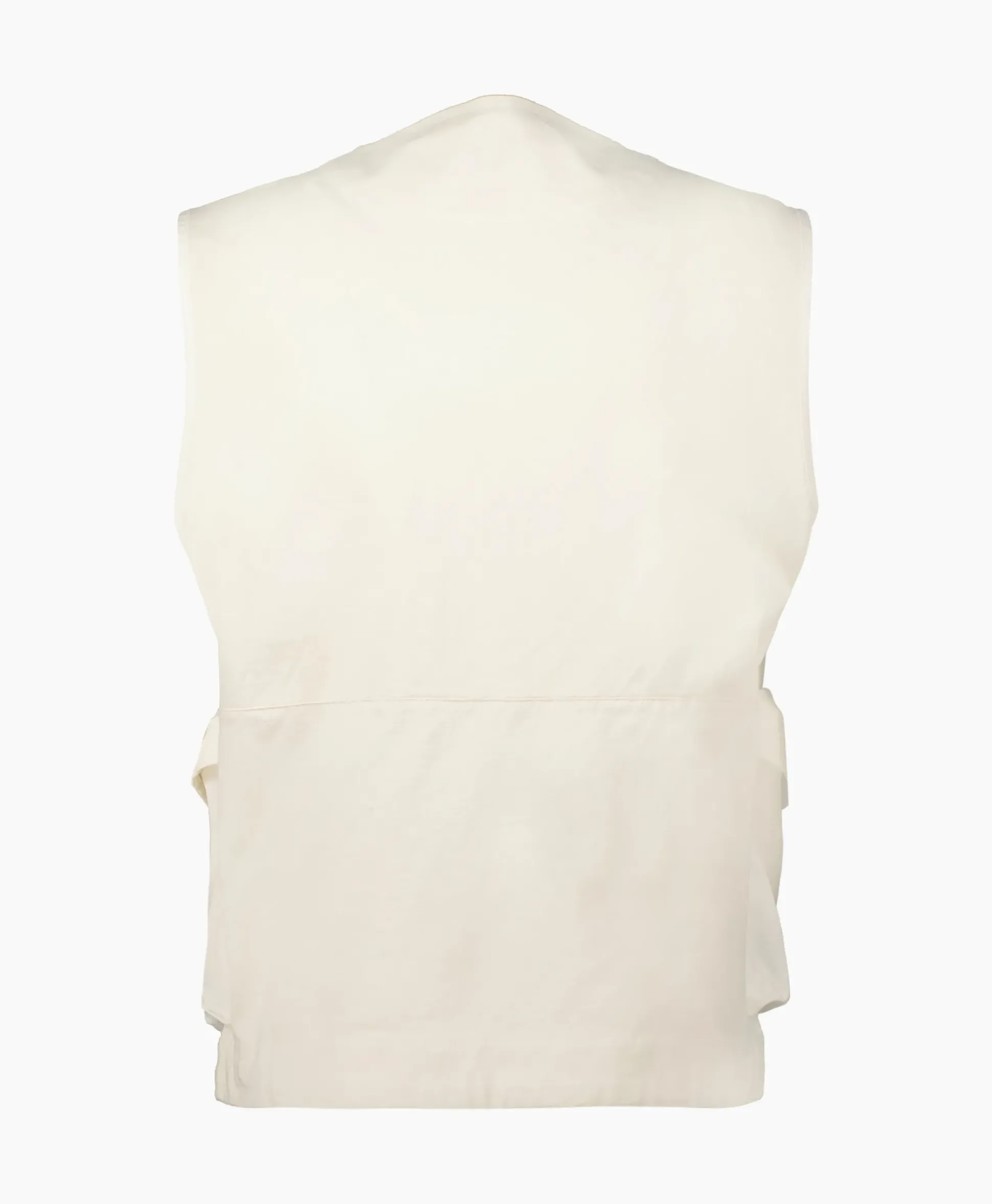 Cp Company Bodywarmer Heavy Jersey Mixed Zipped Wit