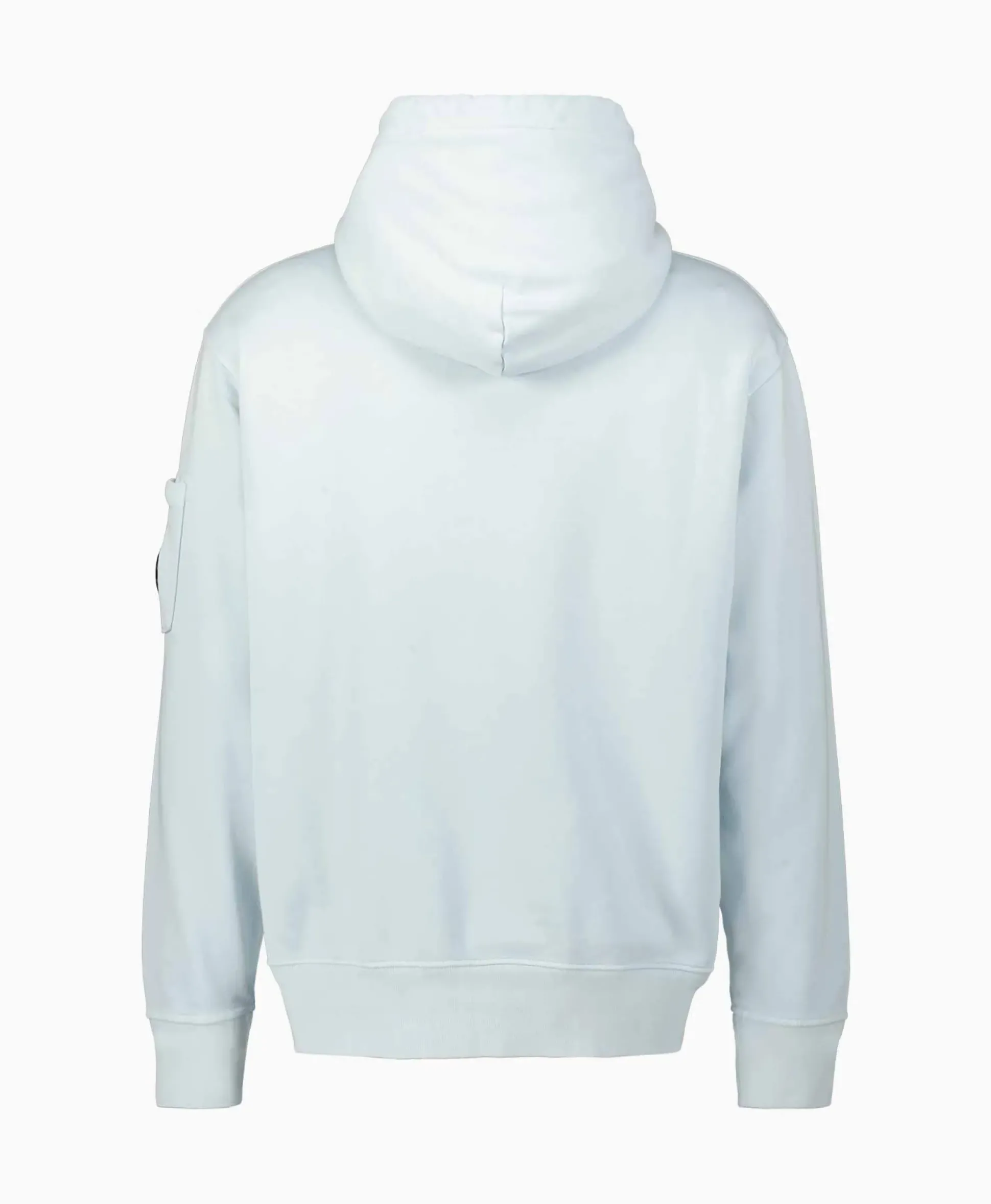 Cp Company Hoodie Cotton Diagonal Fleece Lens Licht Blauw