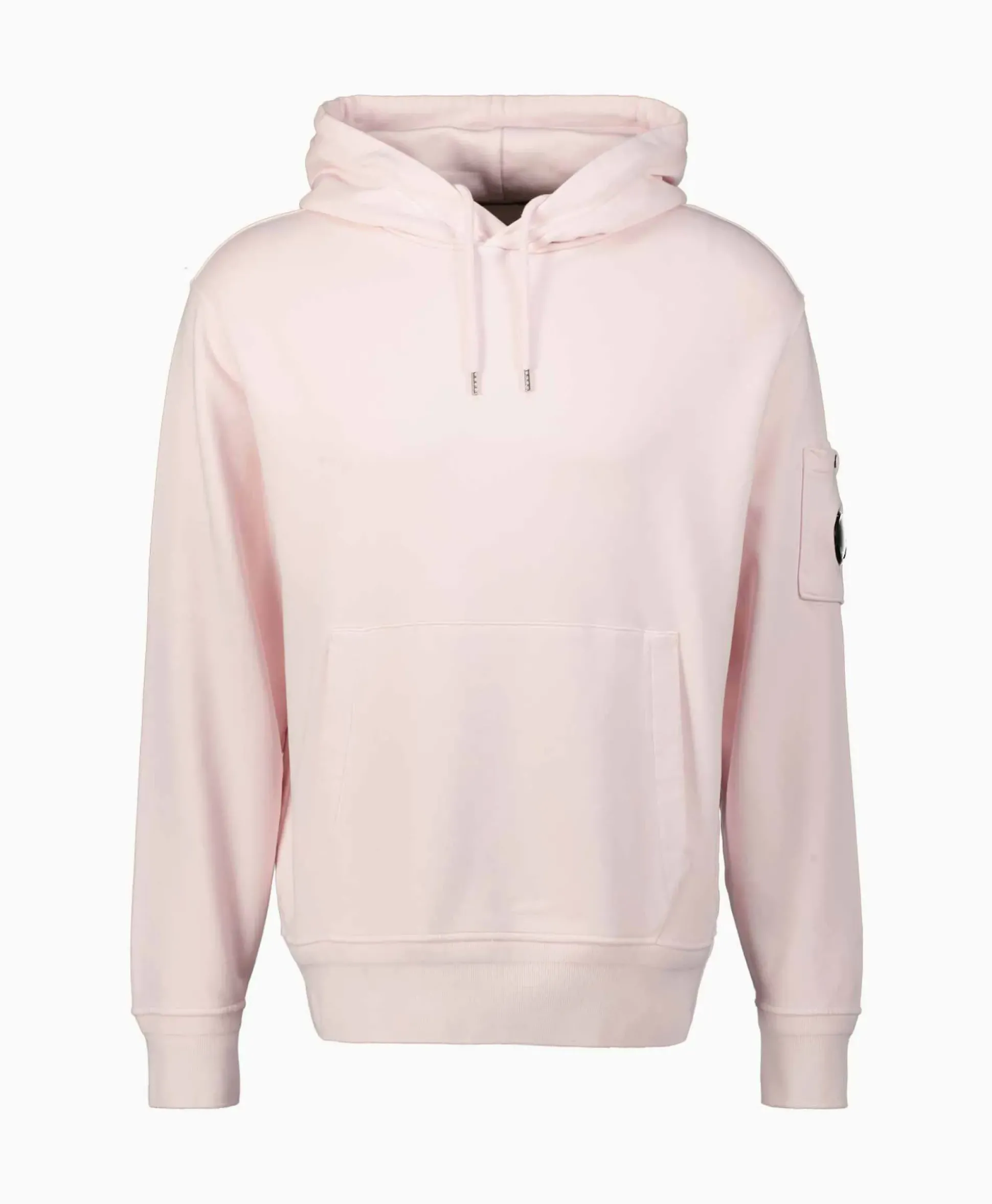 Cp Company Hoodie Cotton Diagonal Fleece Lens Rose