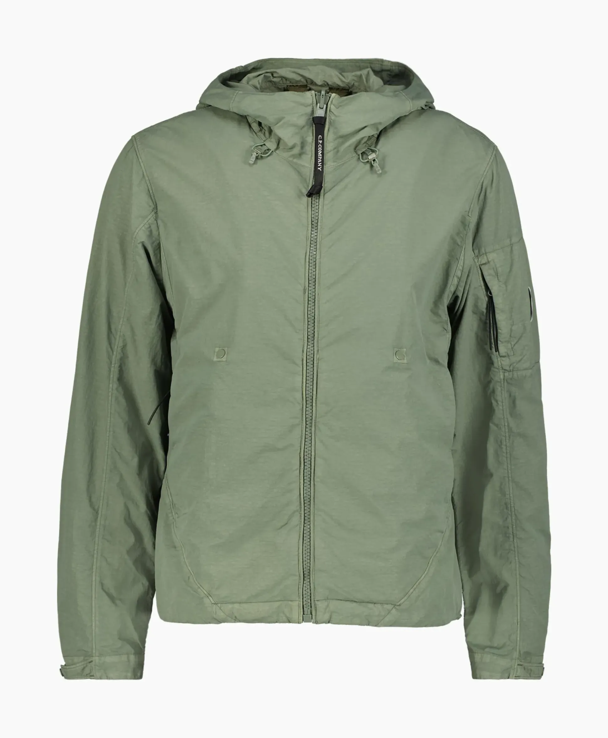 Cp Company Jack Flatt Nylon Reversible Hooded Groen