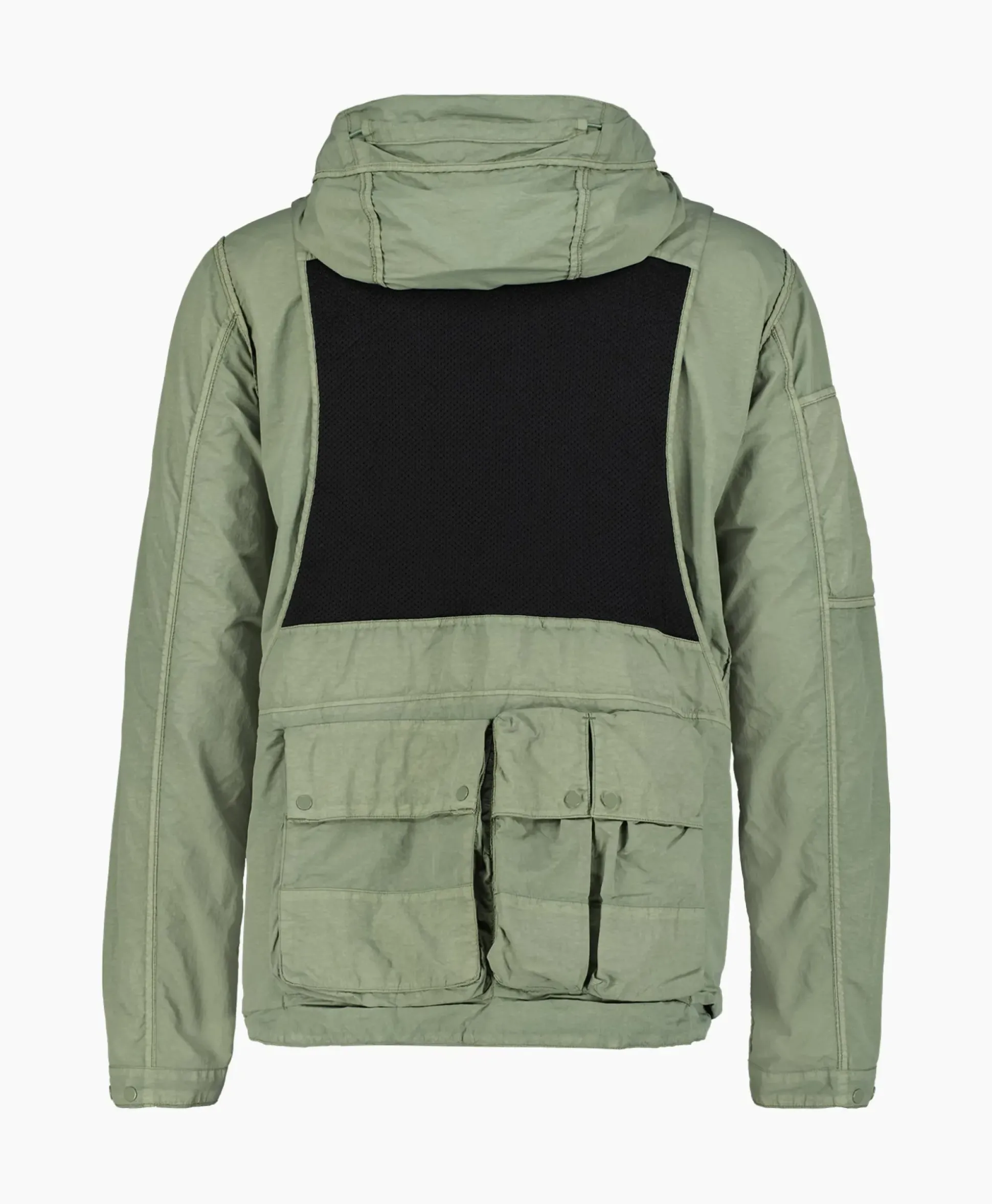 Cp Company Jack Flatt Nylon Reversible Hooded Groen