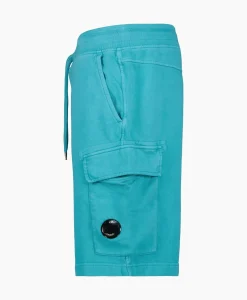 Cp Company Korte Broek Short Fleece Cargo Blauw