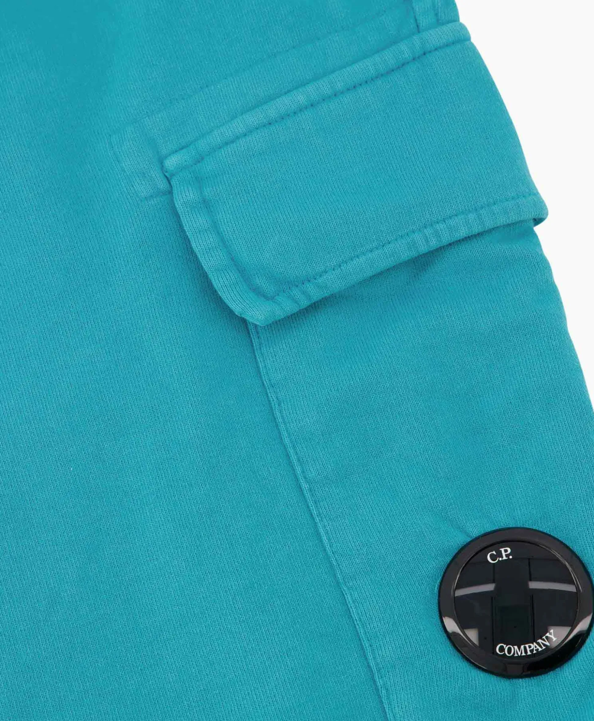 Cp Company Korte Broek Short Fleece Cargo Blauw