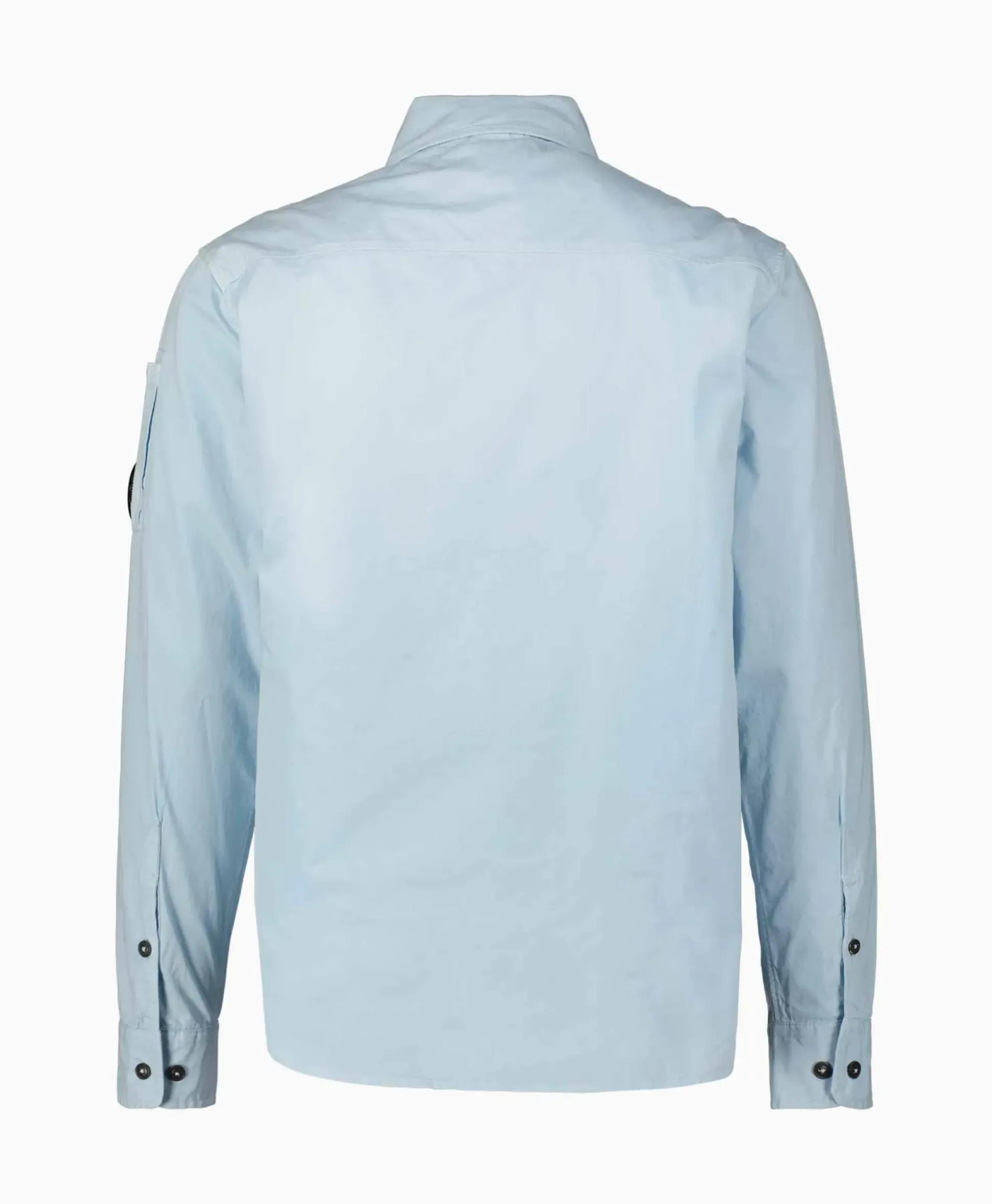 Cp Company Overshirt Gabardine Zipped Licht Blauw