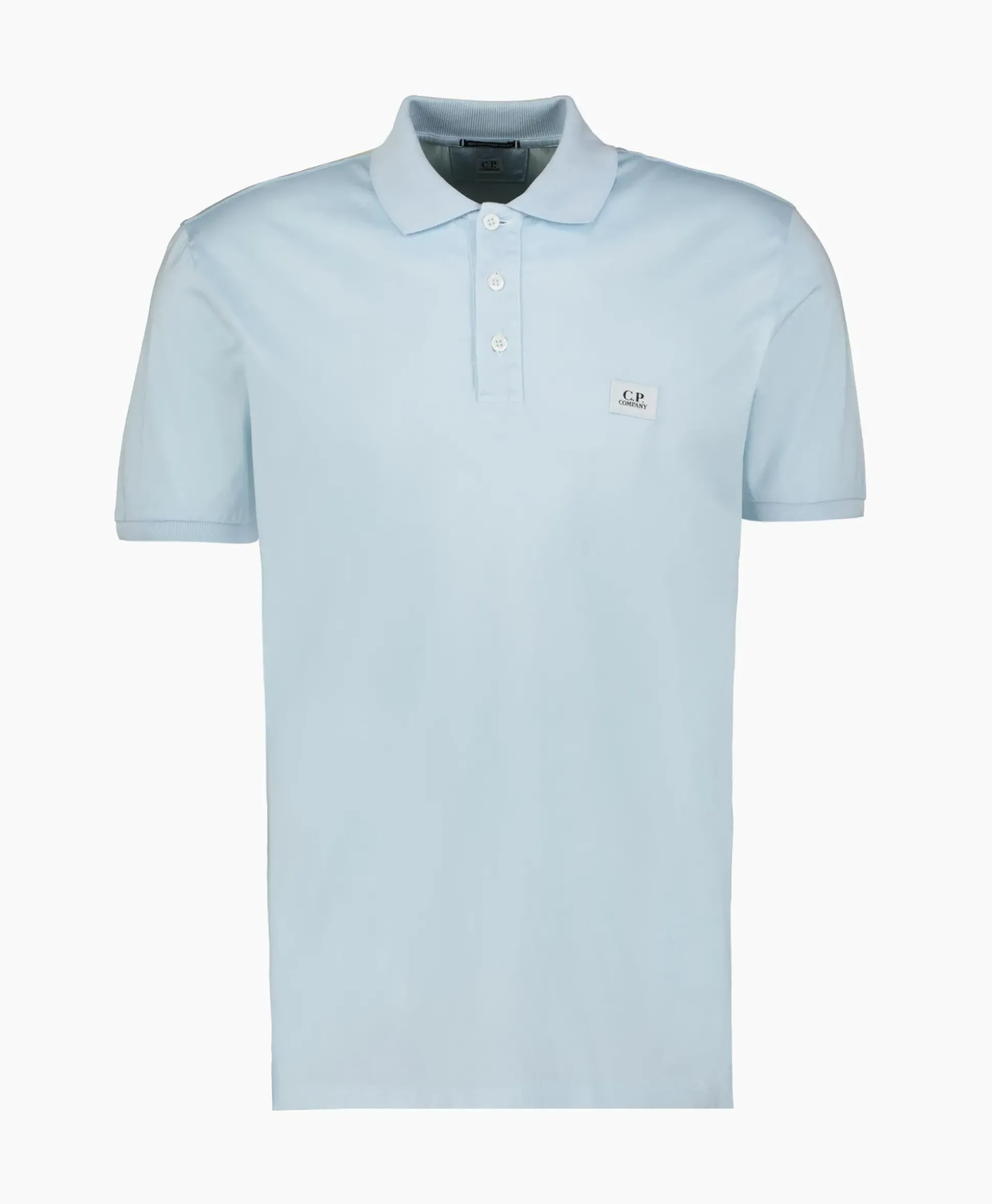 Cp Company Polo Mercerized Jersey Licht Blauw