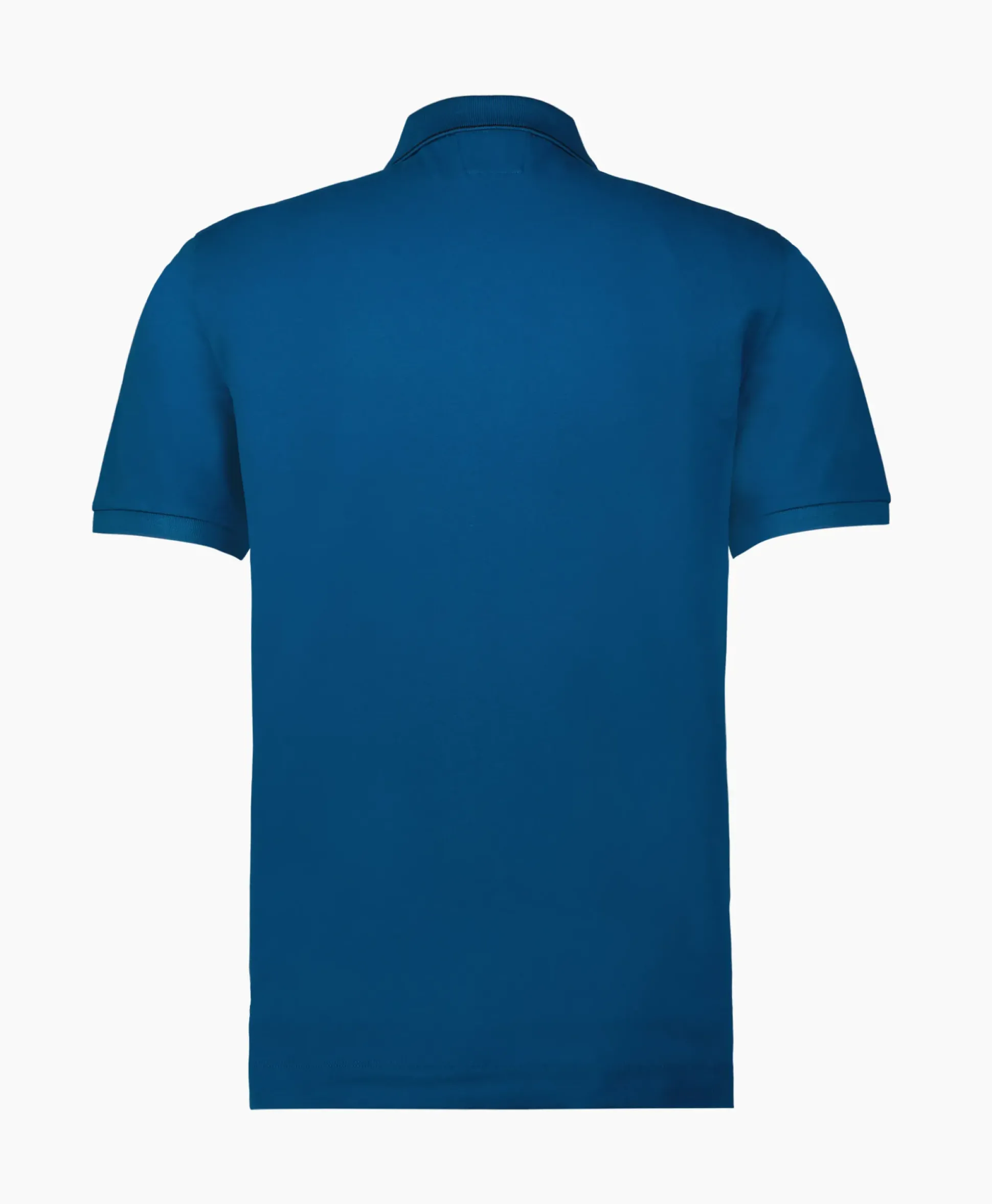 Cp Company Polo Stretch Piquet Striped Collar Blauw