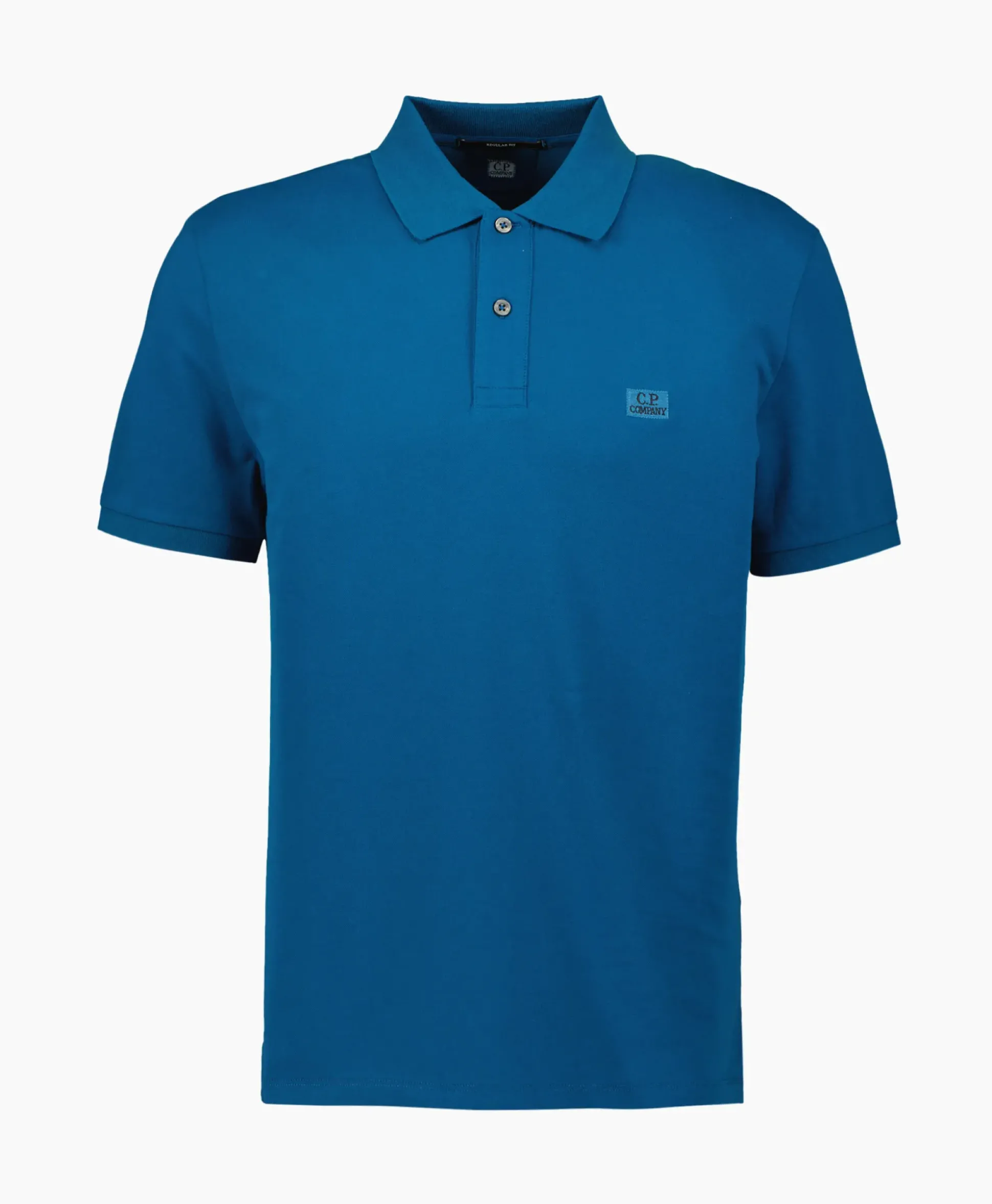 Cp Company Polo Stretch Piquet Regular Blauw