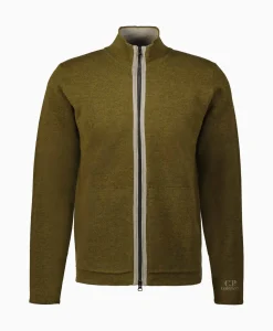 Cp Company Pullover Double Zipped Knit Groen